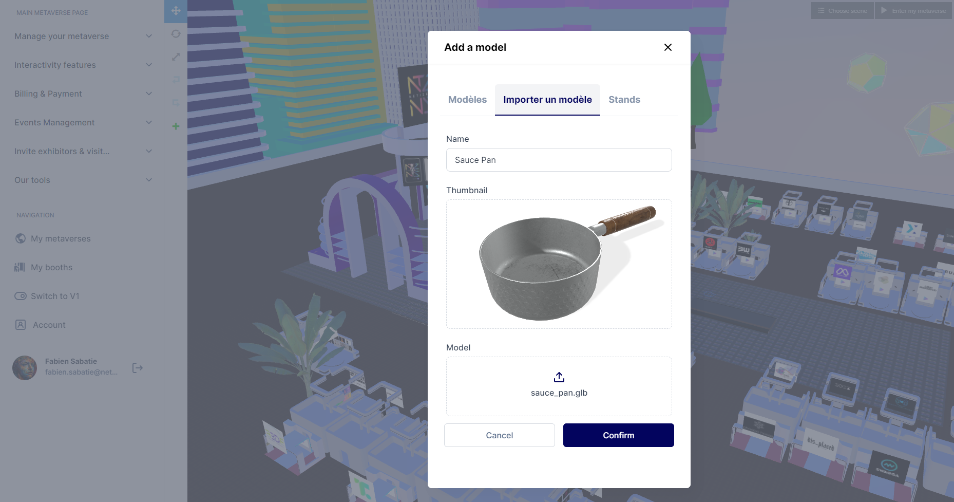 Mext metaverse Dashboard Features Metaverse Editor