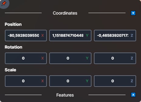 Mext metaverse Dashboard Features Metaverse Editor Panel